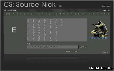 CS: Source Nick - создание красивого ника